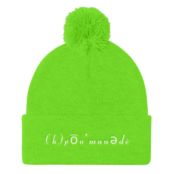 (h)yo͞oˈmanədē Pom Pom Knit Cap