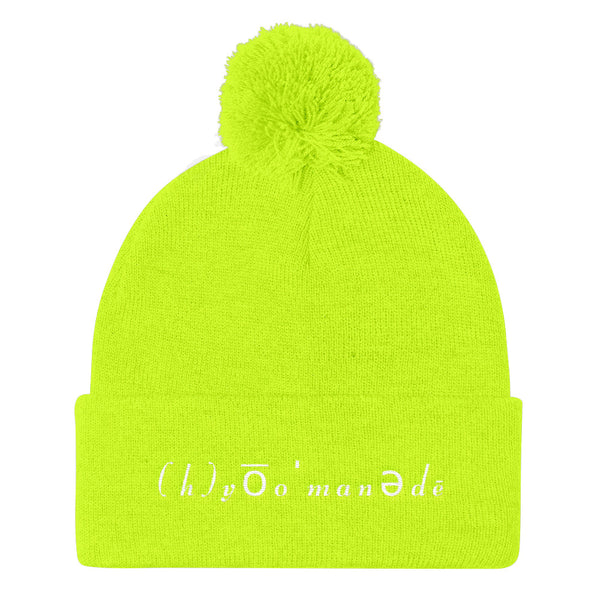 (h)yo͞oˈmanədē Pom Pom Knit Cap