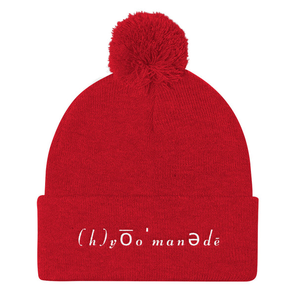 (h)yo͞oˈmanədē Pom Pom Knit Cap