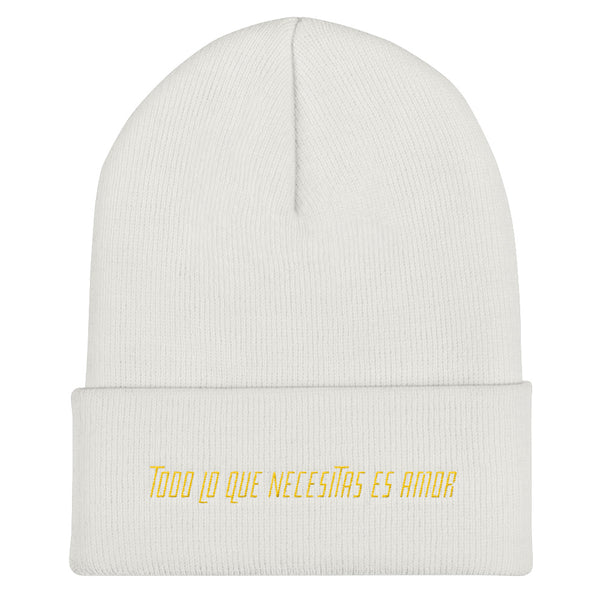 ALL YOU NEED IS LOVE - TODO LO QUE NECESITAS ES AMOR (SPANISH) Cuffed Beanie